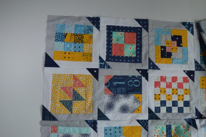 how to sew simple modern patchwork sampler quilt