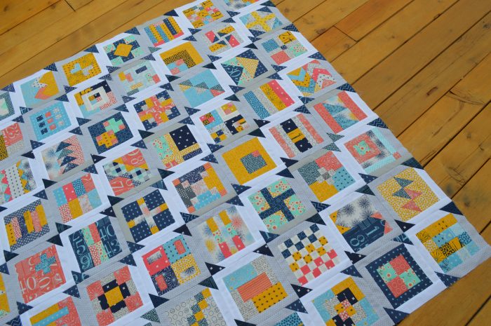 how to sew simple modern sampler quilt
