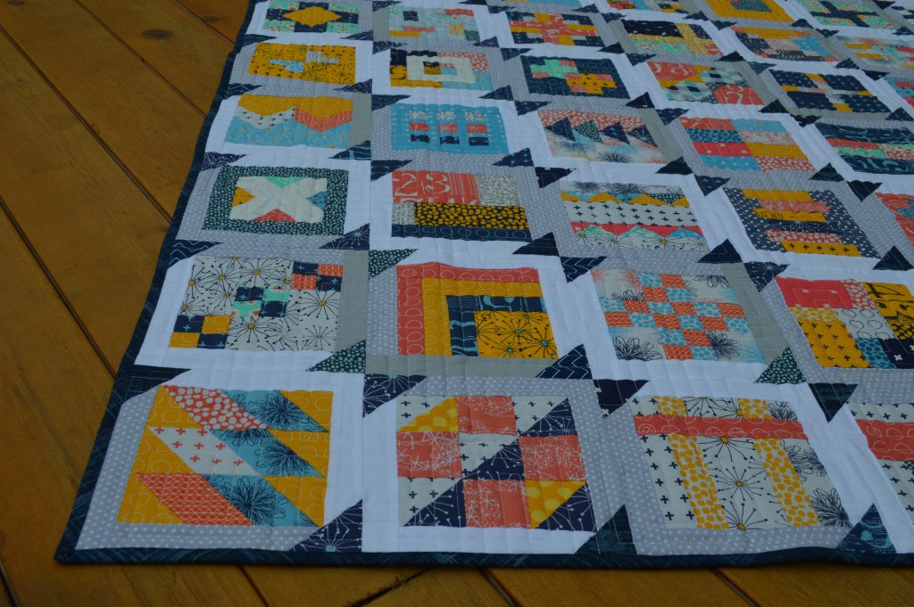 how to make simple modern sampler quilt,