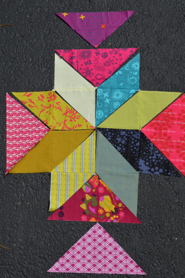 LeMoyne star quilt with Alison Glass fabrics