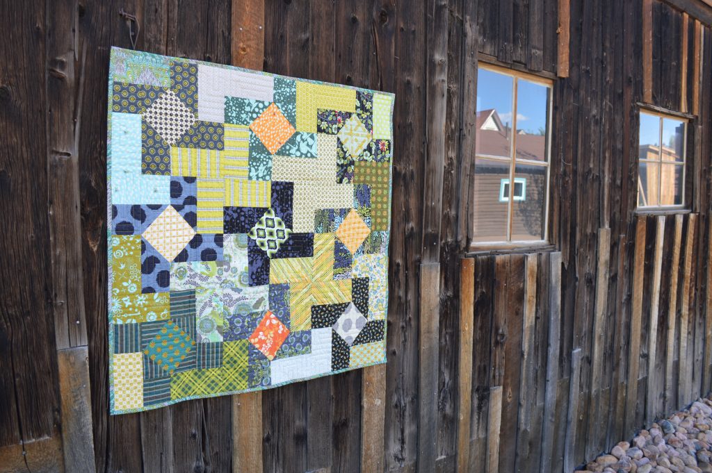 Dutch Windmill quilt pattern by color girl using Free Spirit Fabrics