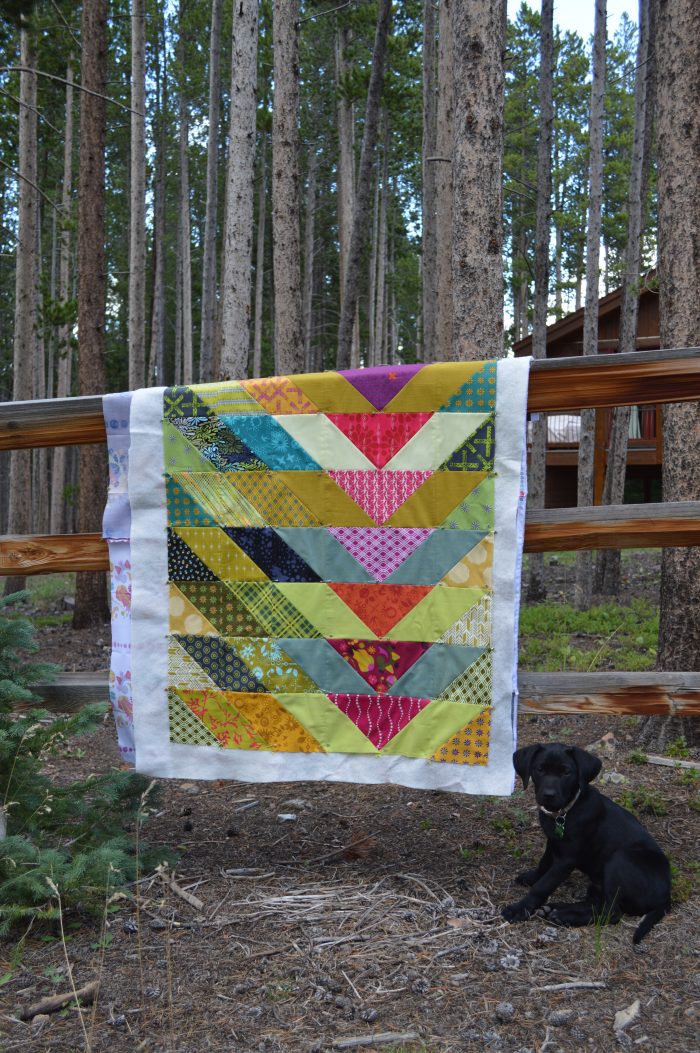broken V quilt with Free Spirit Fabrics, pattern by Christa Quilts