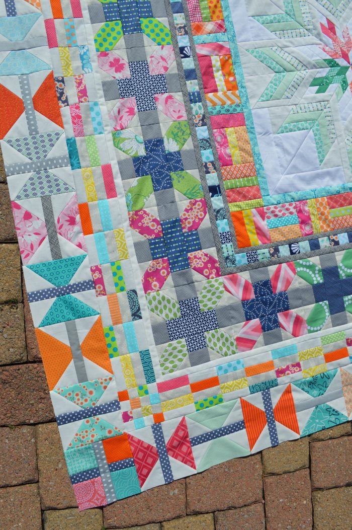 Aviatrix medallion modern patchwork quilt by Sharon McConnell