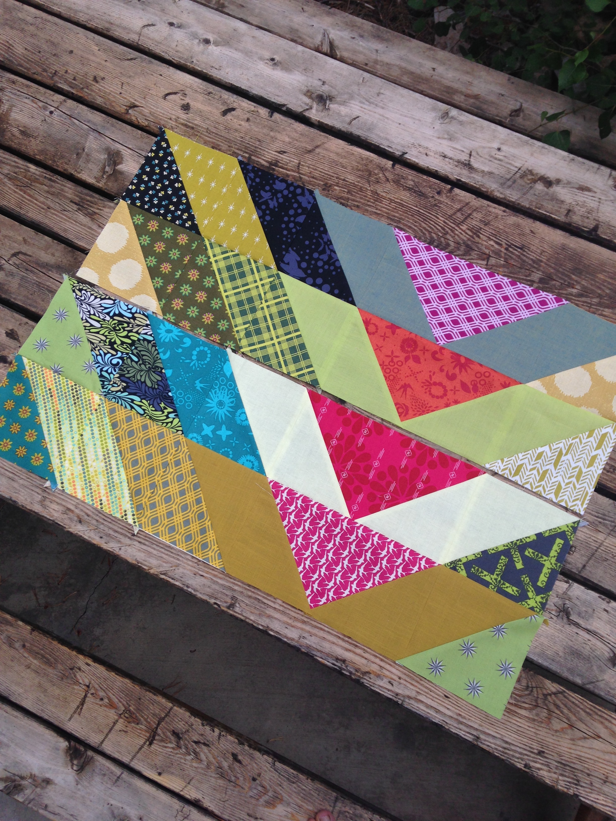 broken V quilt with Free Spirit Fabrics, pattern by Christa Quilts