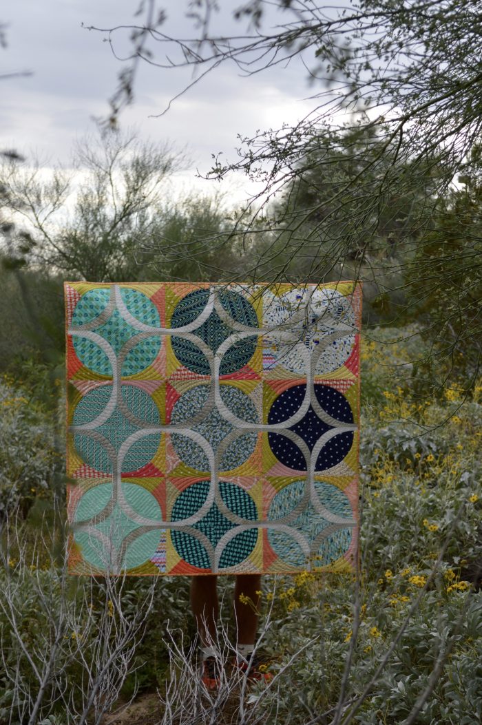 Ring Around Quilt with curved piecing by Sharon McConnell