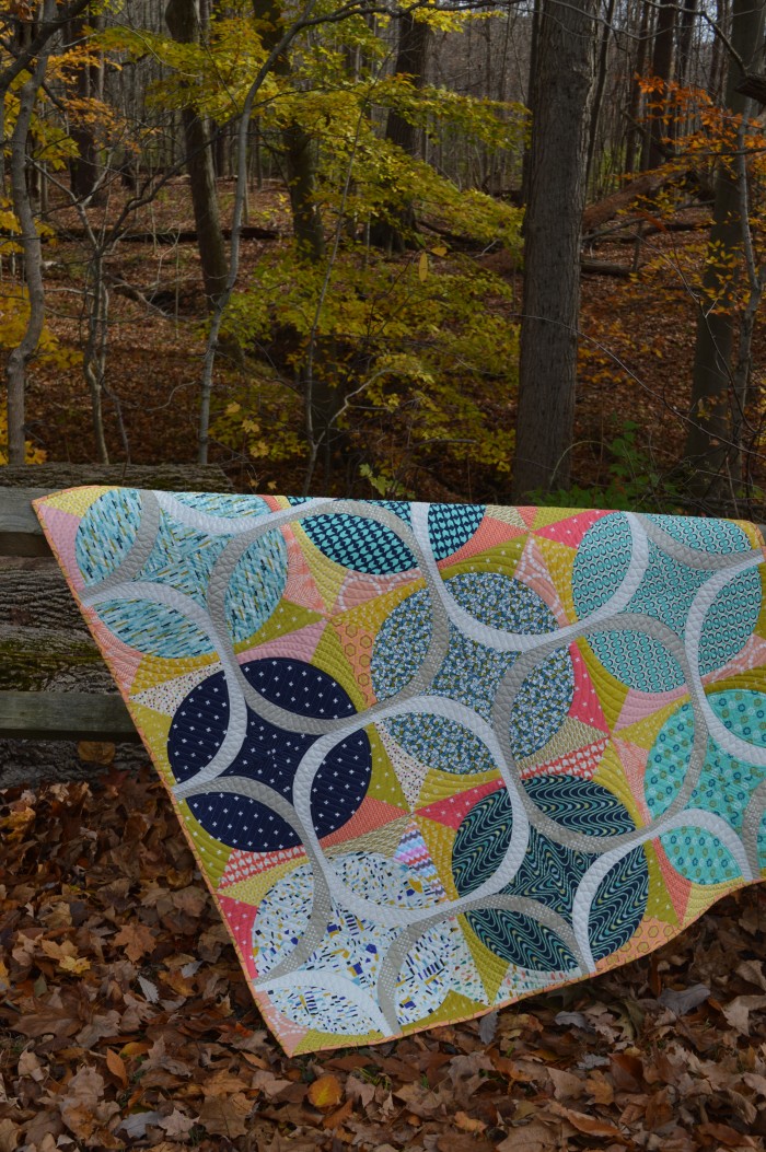 Ring Around Quilt with curved piecing by Sharon McConnell