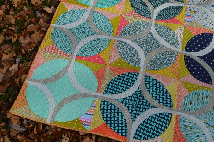 Ring Around Quilt with curved piecing by Sharon McConnell