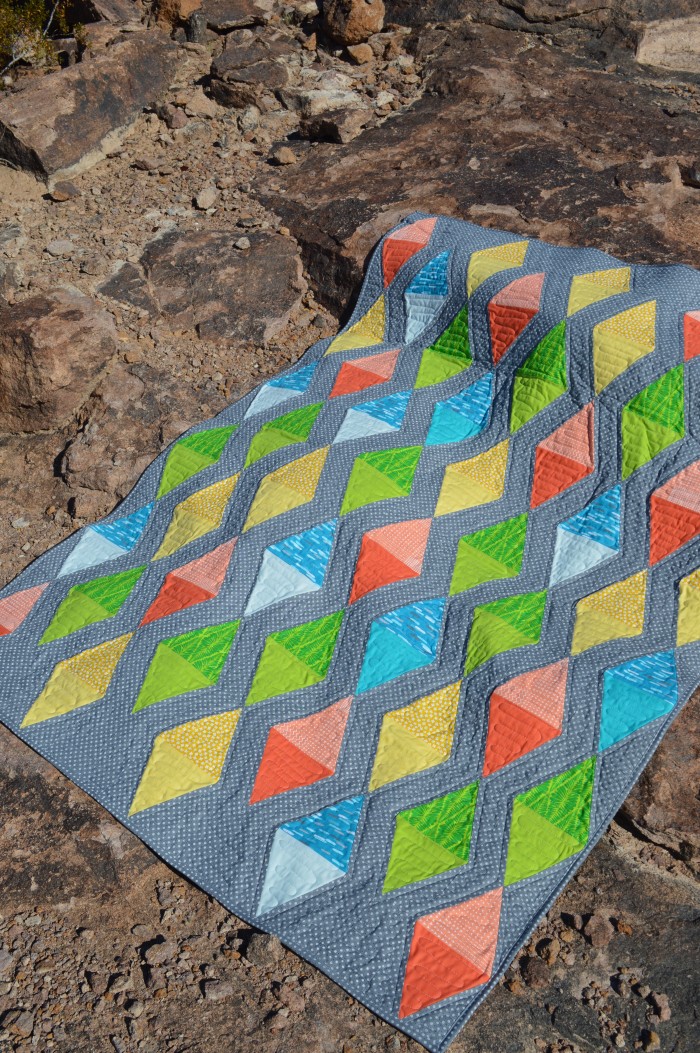 Play Time quilt by Sharon McConnell with Tri-Rec ruler tool by EZ quilting,