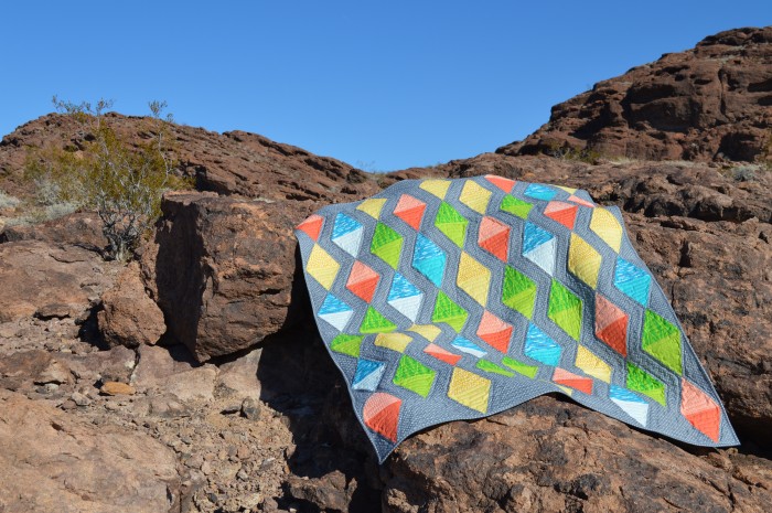 Play Time quilt by Sharon McConnell with Tri-Rec ruler tool by EZ quilting,