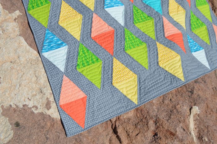 Play Time quilt by Sharon McConnell with Tri-Rec ruler tool by EZ quilting,