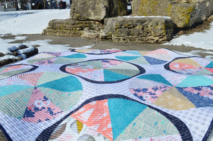 Coastal quilt by Sharon McConnell using Coastline Fabrics by Art Gallery Fabrics