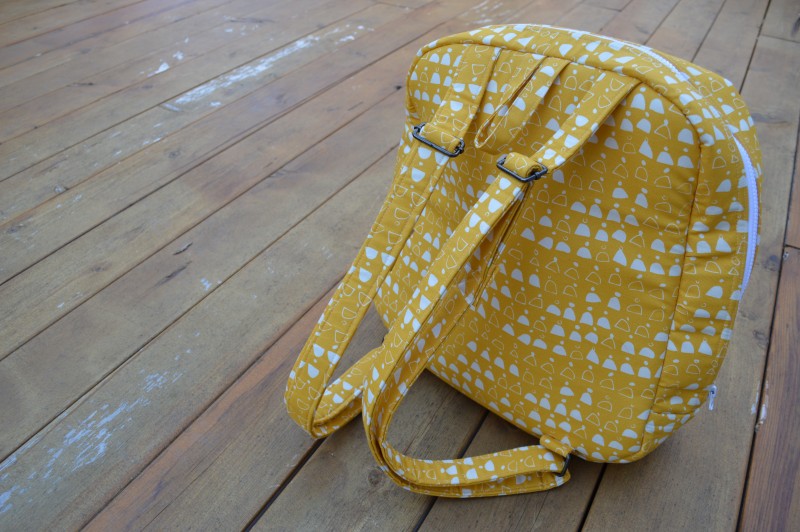 Handmade Backpack sewn by Sharon McConnell, pattern by Sew Sweetness