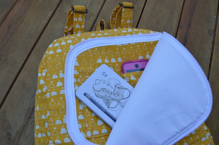 Handmade Backpack sewn by Sharon McConnell, pattern by Sew Sweetness