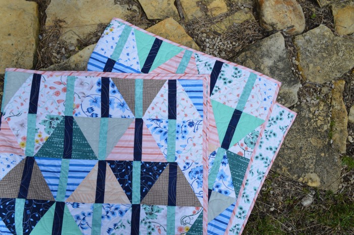 Archer Quilt pattern with Hoffman fabrics prints, by Sharon McConnell