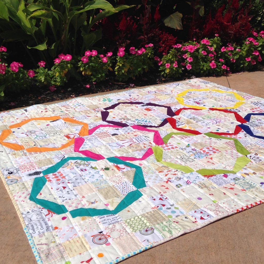 Hula Girl quilt patternBeginner paper foundation pieced quilt pattern with low volume fabrics and scraps