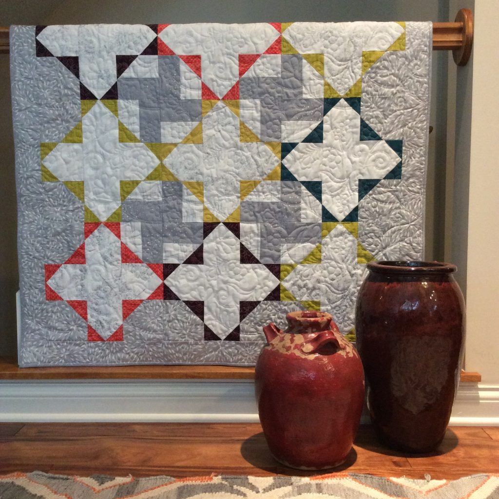 Gossamer quilt by Sharon McConnell, with Hoffman fabrics and Indah Batiks