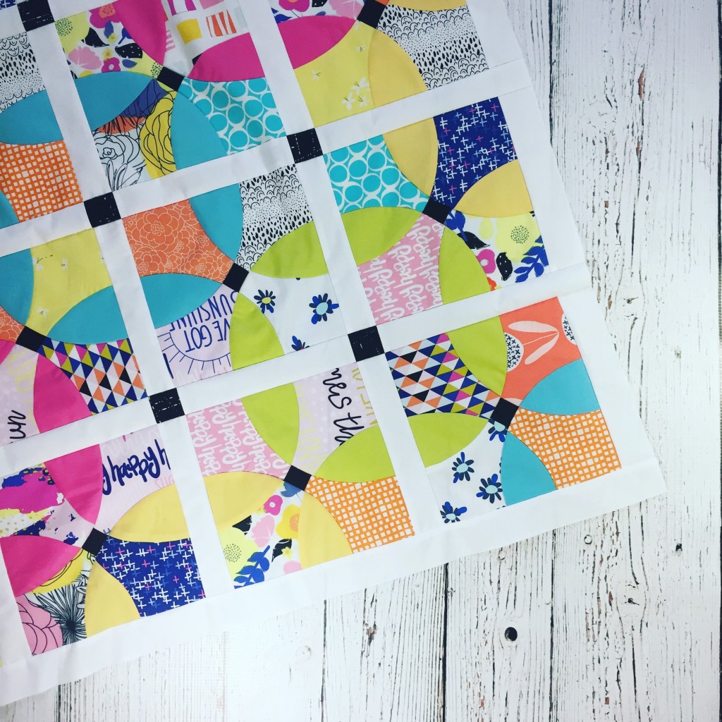 flowering snowball mini quilt by Sharon Mcconnell with Art Gallery Fabrics