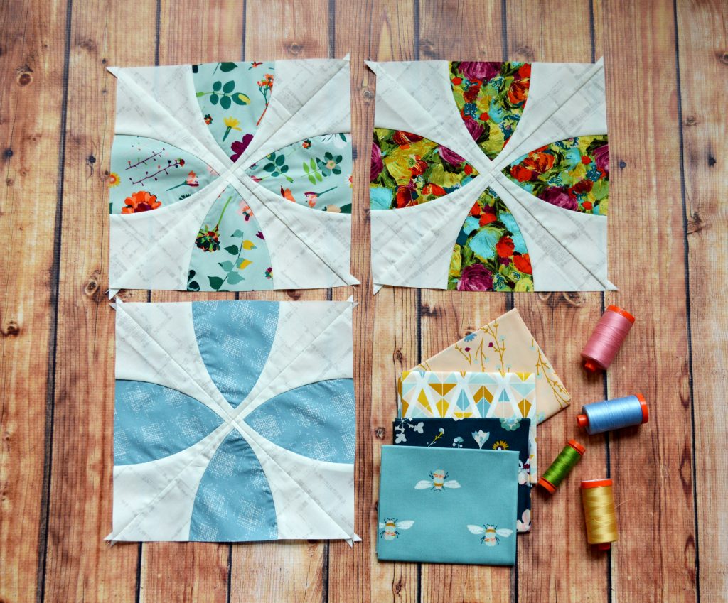 Whimsy Garden blocks, quilt pattern by Color Girl Quilts