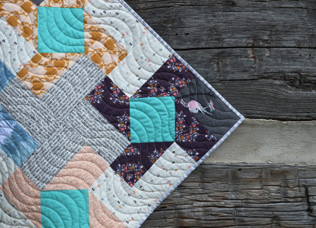 Dutch Windmill quilt with Blithe Fabrics by Art Gallery Fabrics