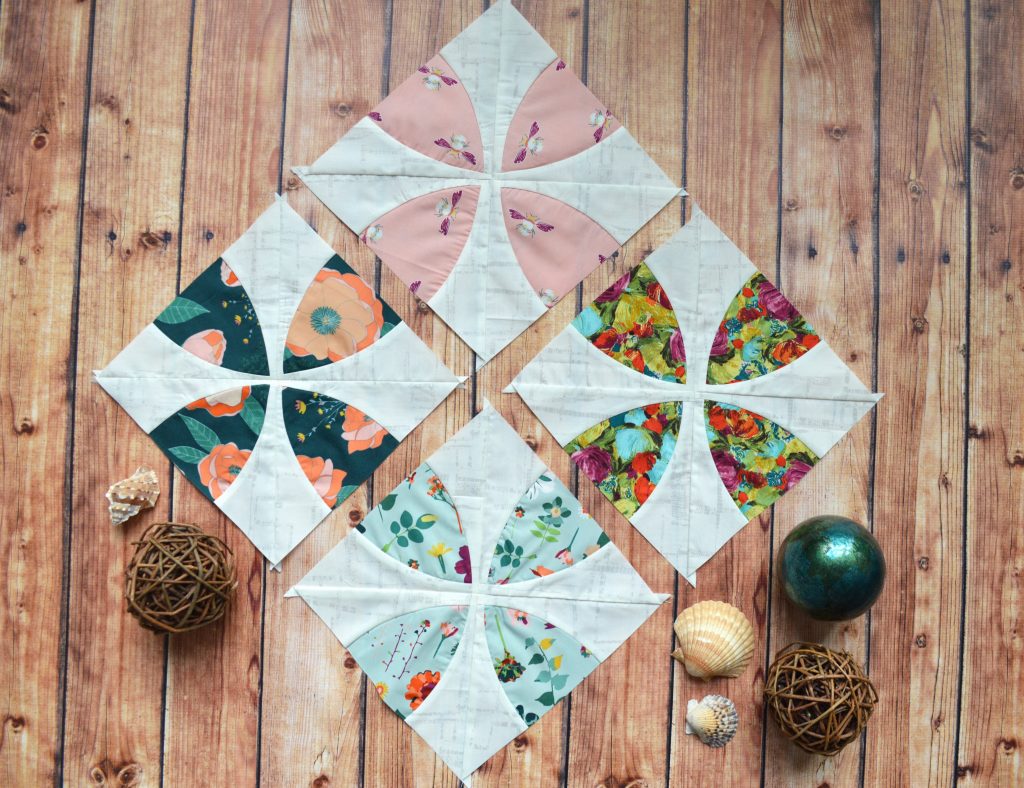 Whimsy Garden blocks, quilt pattern by Color Girl Quilts