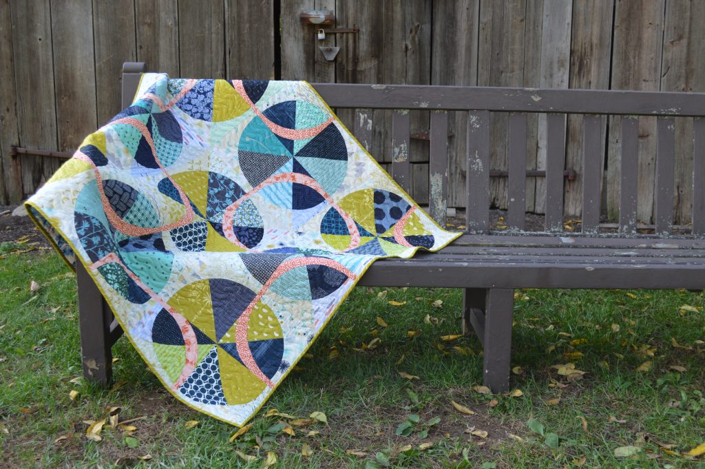Color Story quilt with curved piecing by sharon mcconnell, in Love Patchwork and quilting magazine