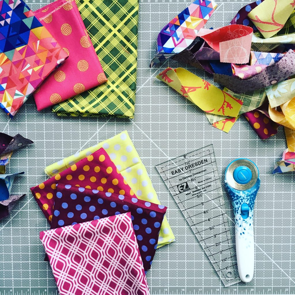 choosing fabric for quilt, with Alison Glass fabrics