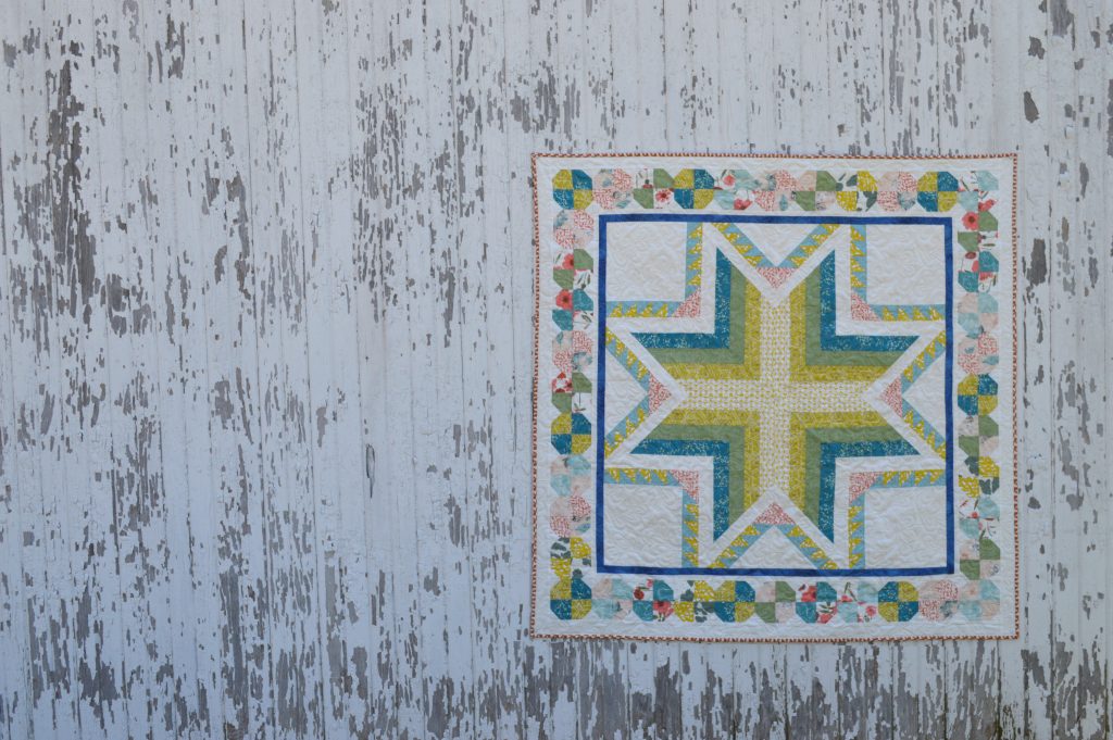 Pixie medallion quilt star with Bountiful fabrics by Art Gallery Fabrics