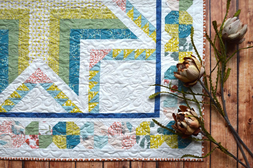 Pixie medallion quilt star with Bountiful fabrics by Art Gallery Fabrics