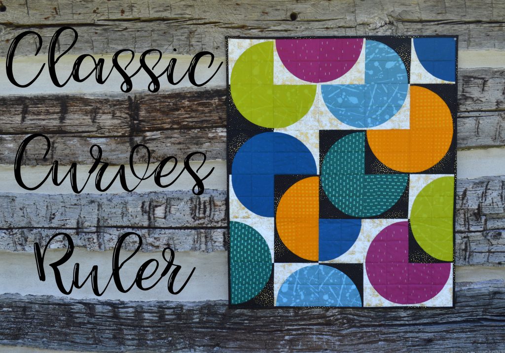 Classic Curves Ruler by color girl quilts Sharon McConnell, quilting ruler for curved piecing