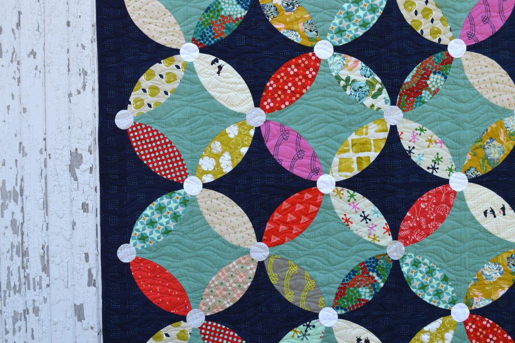 Picnic quilt pattern by Color Girl Quilts Sharon McConnell. Modern curved piecing quilt