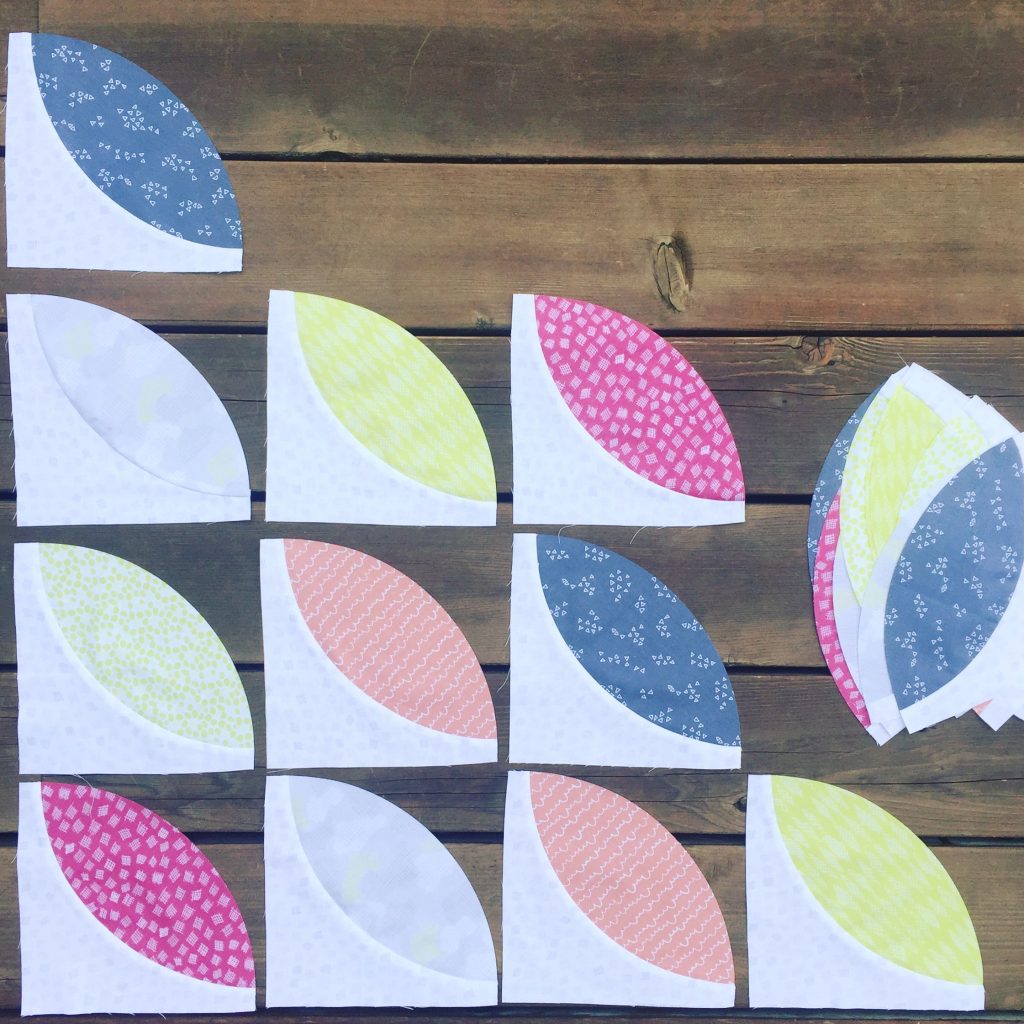 Picnic Quilt with Improv Fabrics by Benartex Fabrics. Pattern by Sharon McConnell with Classic Curves Ruler