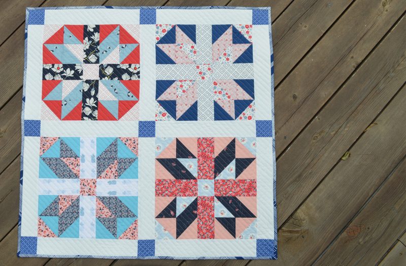 Art Gallery Fabrics, traditional quilt block, free tutorial for Jack in the Box quilt block