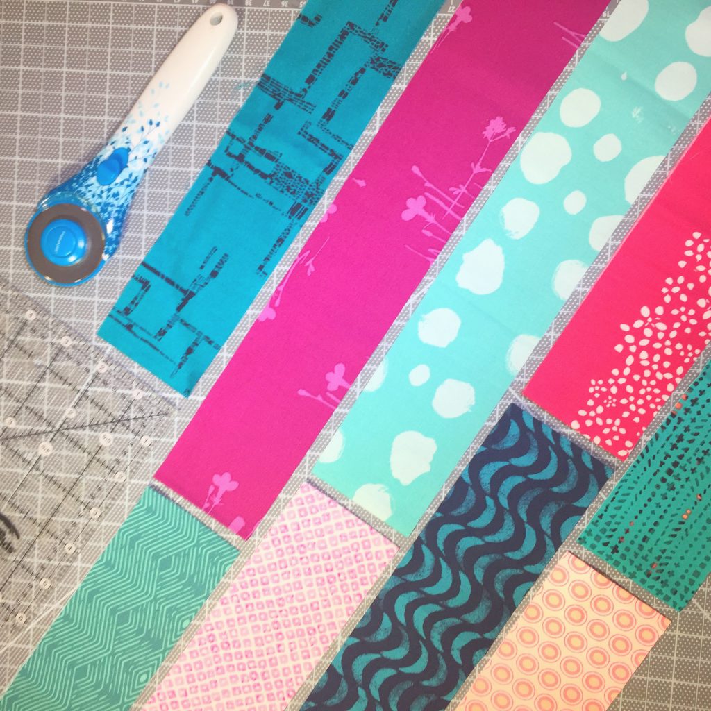 choosing fabric for quilt, Art Gallery Fabrics in Pink and blue