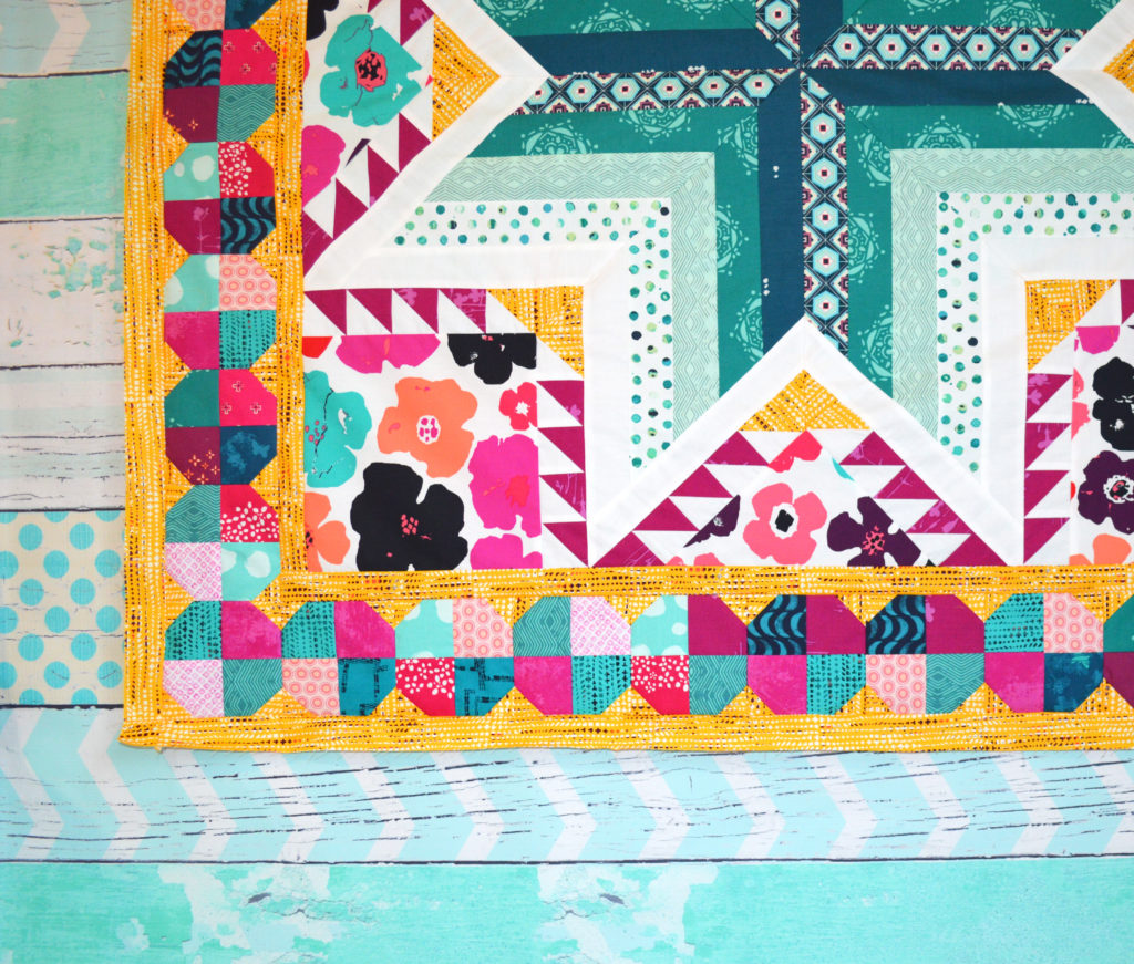 Pixie Medallion Quilt Along, adding the first border, snowball blocks with Sharon McConnell