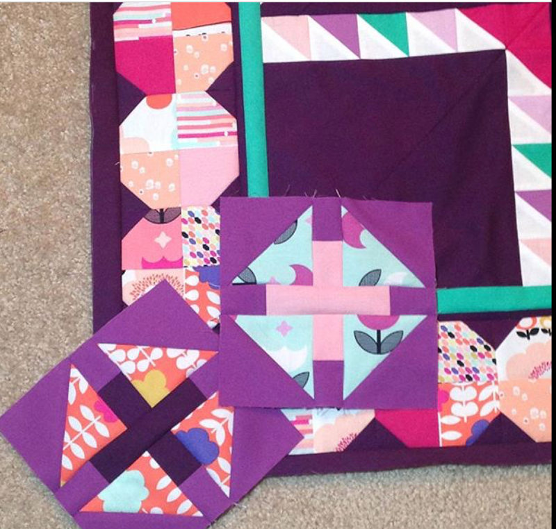 Shoo fly blocks for Pixie Medallion quilt. Pattern by Sharon McConnell