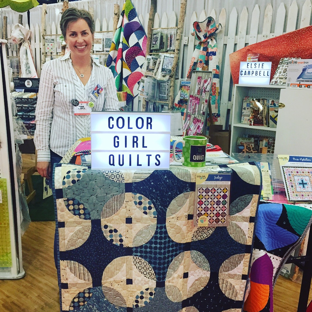 Sharon McConnell, Color Girl Quilts at International Quilt Market, Houston 2017
