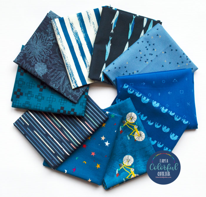 Classic Blue fabric bundle sold by Color Girl Quilts