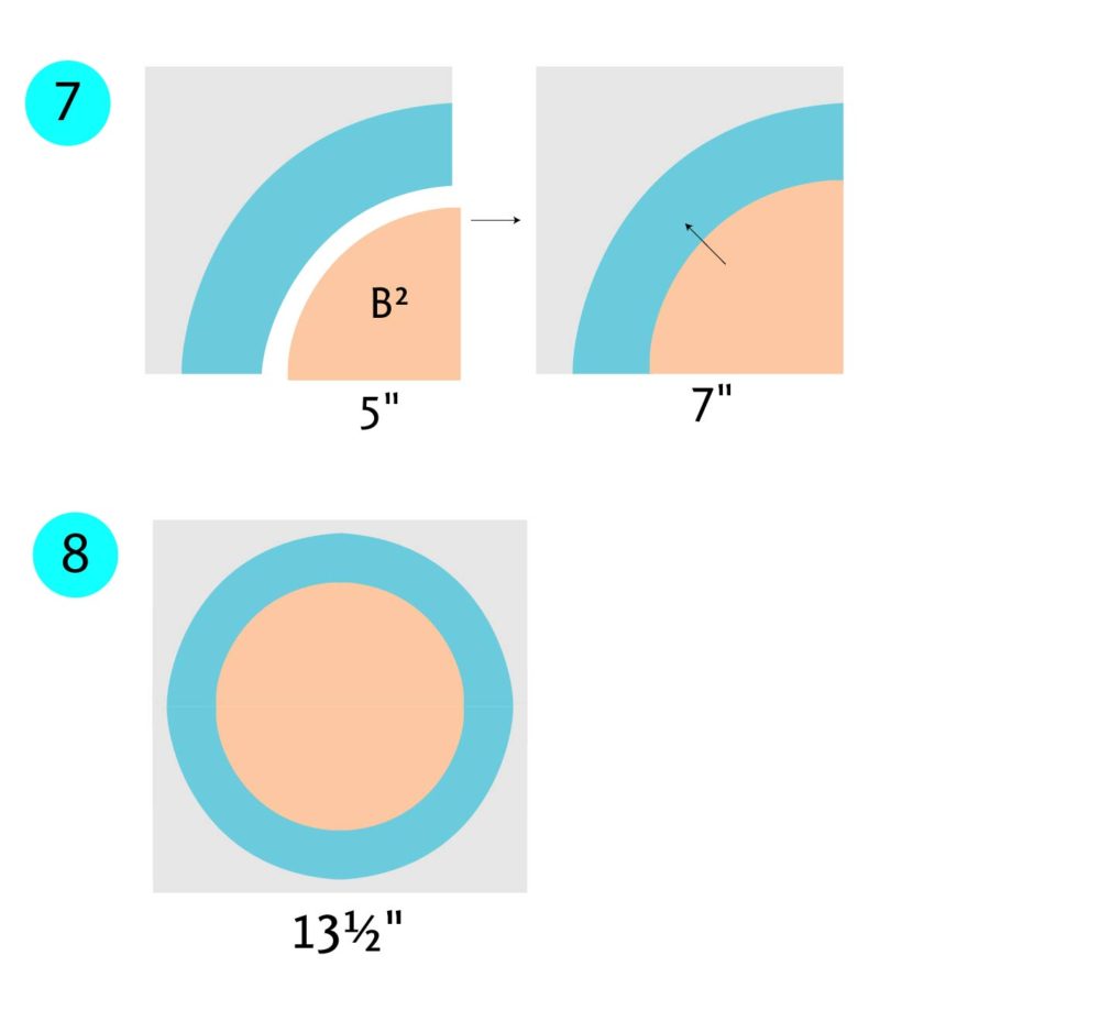 Dollhouse quilt tutorial, free pattern with curved piecing by Color Girl Quilts