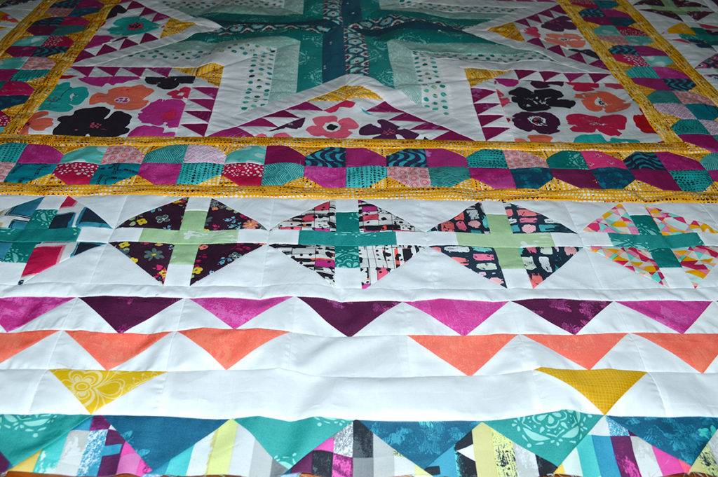 Pixie Medallion finished quilt top, pattern by Sharon McConnell, Colorgirlquilts.com