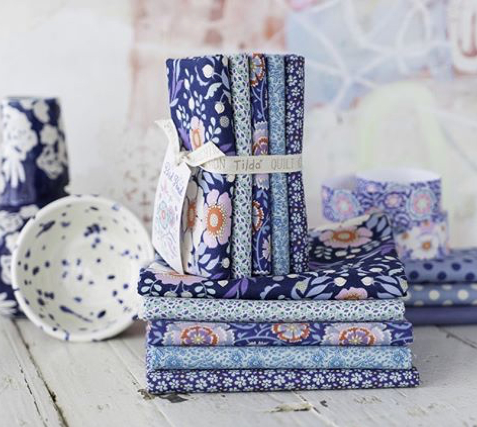 Tilda fabrics Bird Pond fabrics sold by Color Girl Quilts