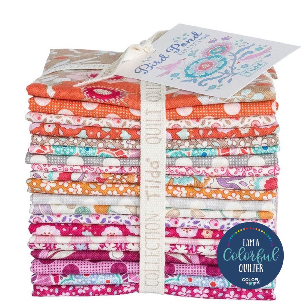 Tilda fabrics Bird Pond fabrics sold by Color Girl Quilts