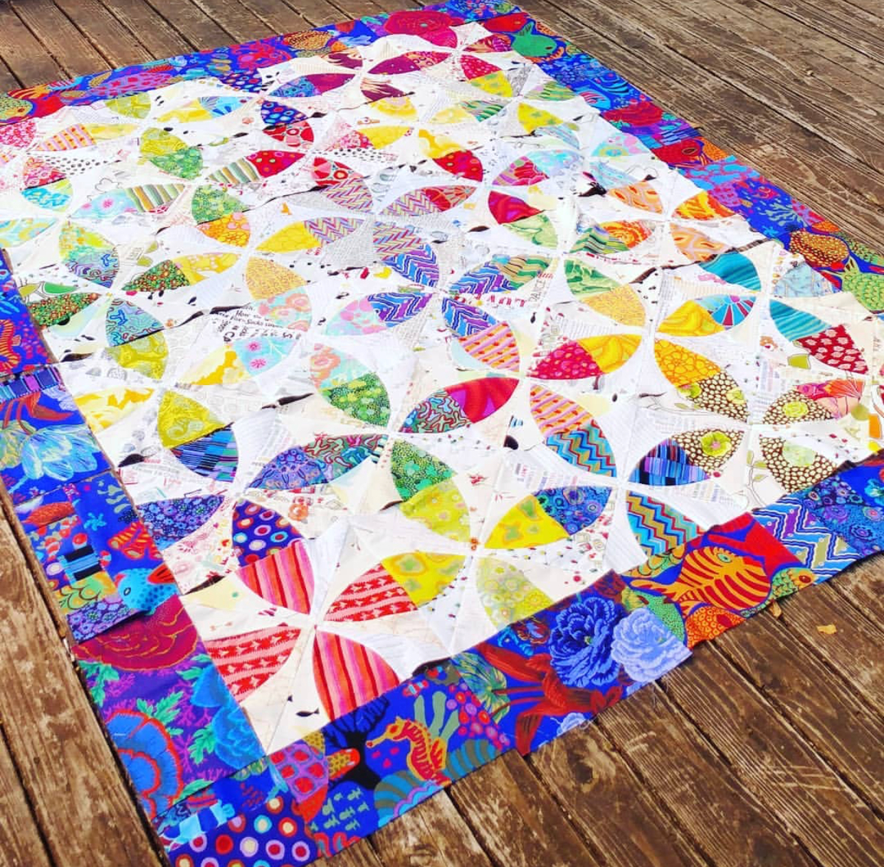 Whimsy Garden quilt. pattern sold by Color Girl Quilts