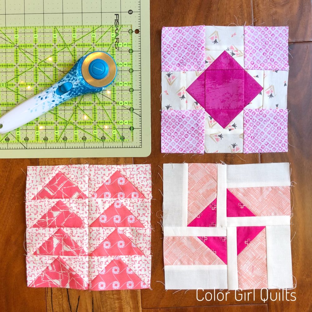 How to sew flying geese units for quilts, video tutorial by Color Girl Quilts