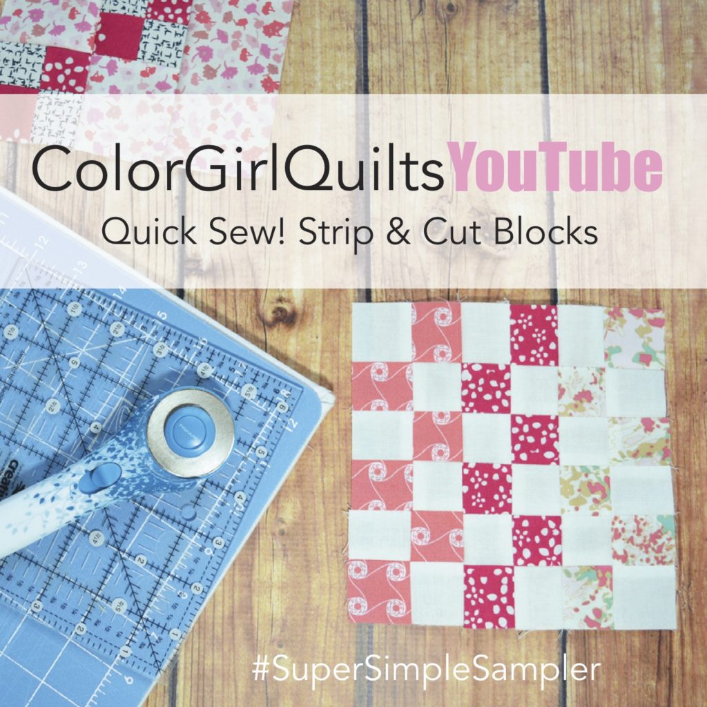 Super simple sample quilt blocks, free tutorials by Color girl Quilts