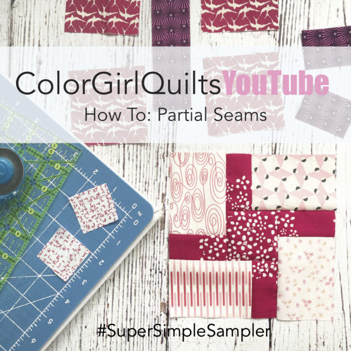 Quilt block tutorial on Youtube, Partial Seam sewing technique tutorial
