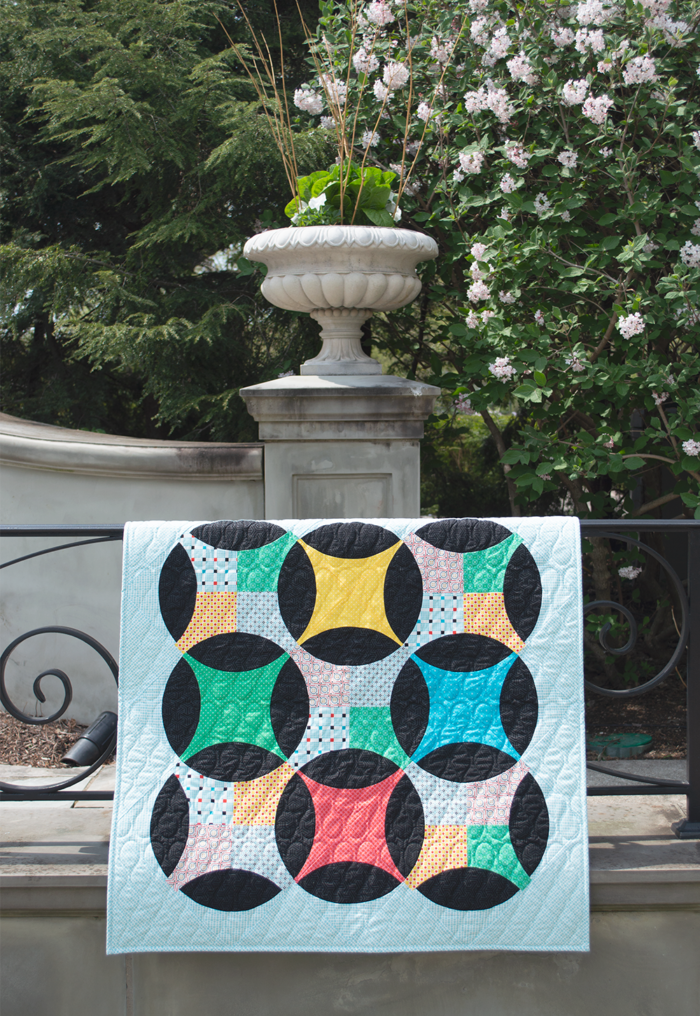Bloom Quilt with Uppercase Fabrics pattern by Color Girl Quilts for the Classic Curves Ruler