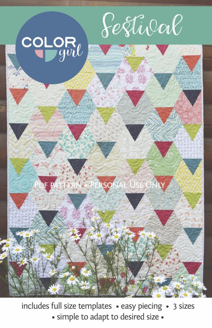 Festival Quilt pattern by Color Girl Quilts