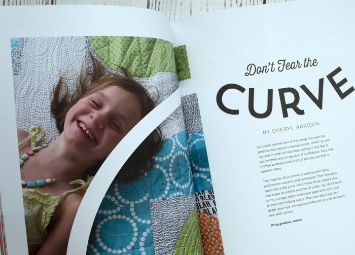 Curated Quilts magazine featuring Curved piecing for Quilters