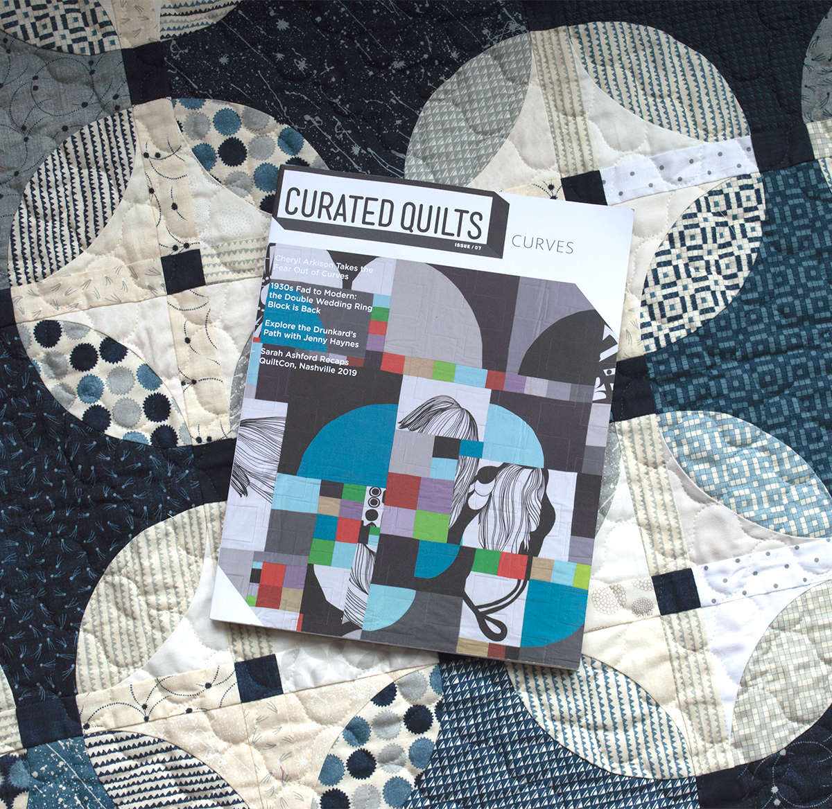 Curated Quilts magazine featuring Curved piecing for Quilters