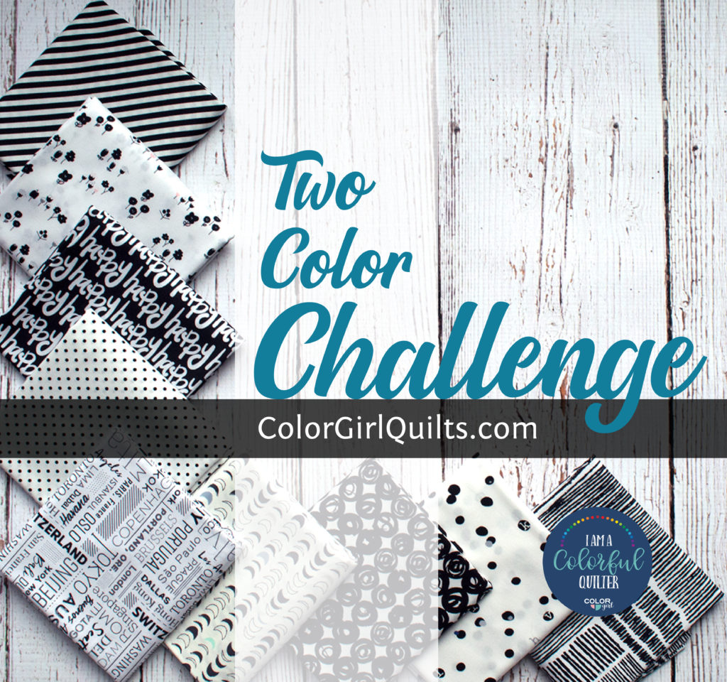 two color quilt challenge by Color Girl Quilts